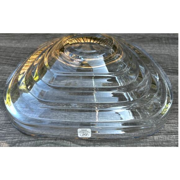Ricci Casa Collection Caprice Art Deco Modern 24% Lead Crystal Bowl-Slovenia - Picture 4 of 12